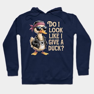 A hilarious and vibrant vintage-inspired illustration of an adorable a fashionable hipster duck. (2) Hoodie